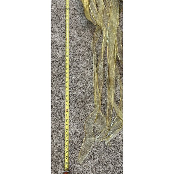 Gold Christmas Tree Bow Topper Approximately 57” Long - Picture 6 of 6